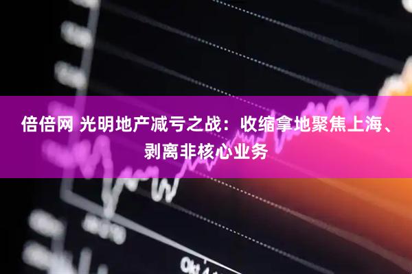 倍倍网 光明地产减亏之战：收缩拿地聚焦上海、剥离非核心业务
